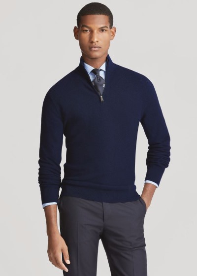 Men's Ralph Lauren Piqué Merino-Cashmere Sweater | 812659IES